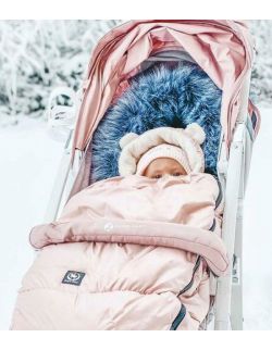 Śpiworek zimowy do wózka różowy mat