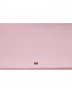 Mata kwadratowa XXL- różowy pikowany velvet