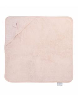 Ręcznik z kapturkiem 90 x 90 cm bambusowo-bawełniany różowy z haftem kolekcja TowelPower