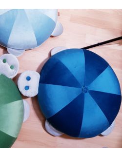 pufy żółwie do siedzenia dla dzieci welurowe tapicerowane