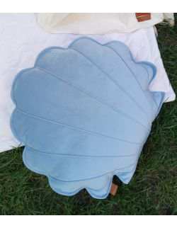 poduszka dekoracyjna muszla niebieska 