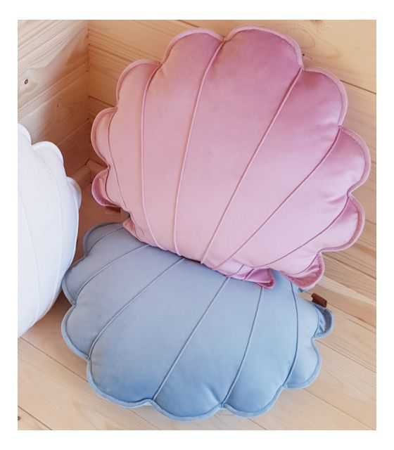 poduszka dekoracyjna muszla niebieska dla dzieci