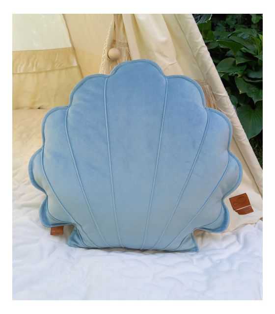 poduszka dekoracyjna muszla niebieska dla dzieci