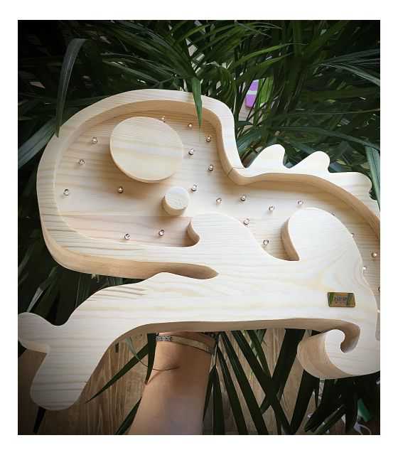 Lampka z drewna Eko Kameleon Leon NINKI WOOD 