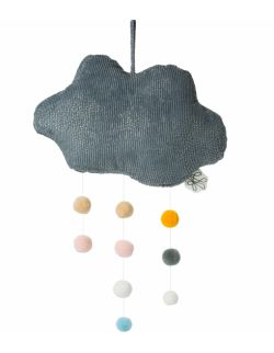 Chmurka dekoracyjna z Pomponami 34 cm