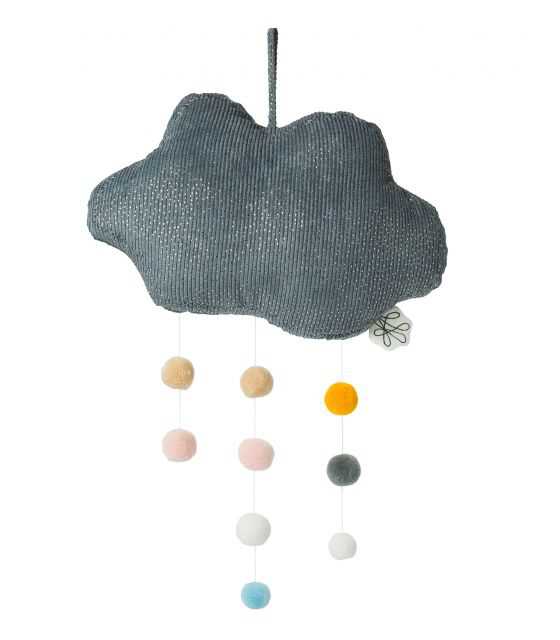 Chmurka dekoracyjna z Pomponami 34 cm