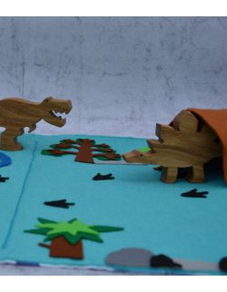 Mata do zabawy z dinozaurami