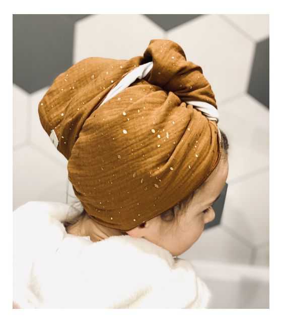 Turban / ręcznik do włosów muślinowy dla mamy i córki