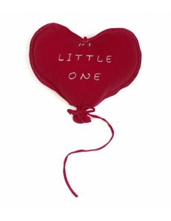 Hi Little One - Poduszka dekoracyjna z organicznego oddychającego BIO muślin HEART RED