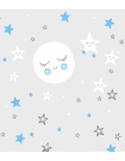 Naklejka Bajkowe Niebo - księżyc i gwiazdki V2