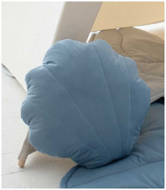 Poduszka muszelka Velvet Blue Shell