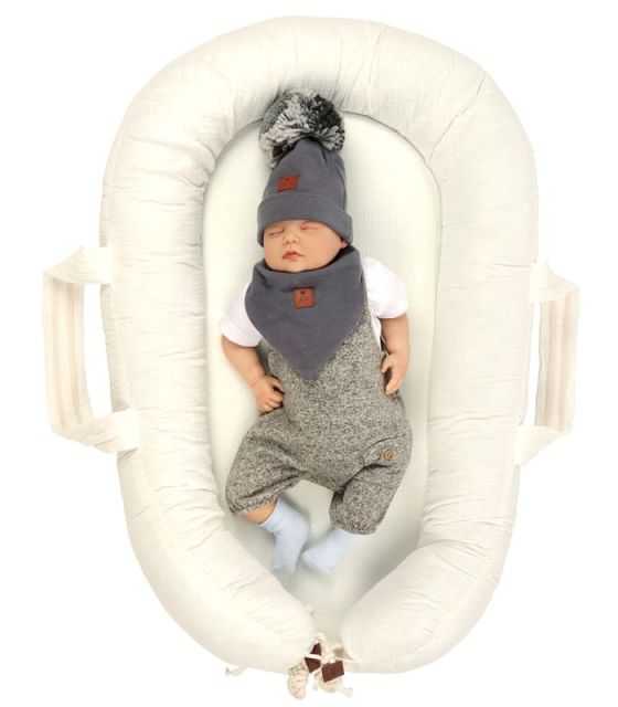 Pom Pom - komplet niemowlęcy czapka z bandanką ALPACA BOHO Iron S