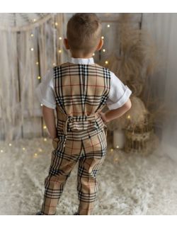 Scottish spodnie w kratę dla chłopca 