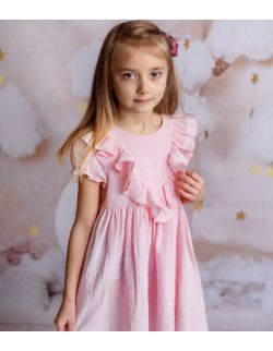 Bianka różowa sukienka dla dziewczynki 