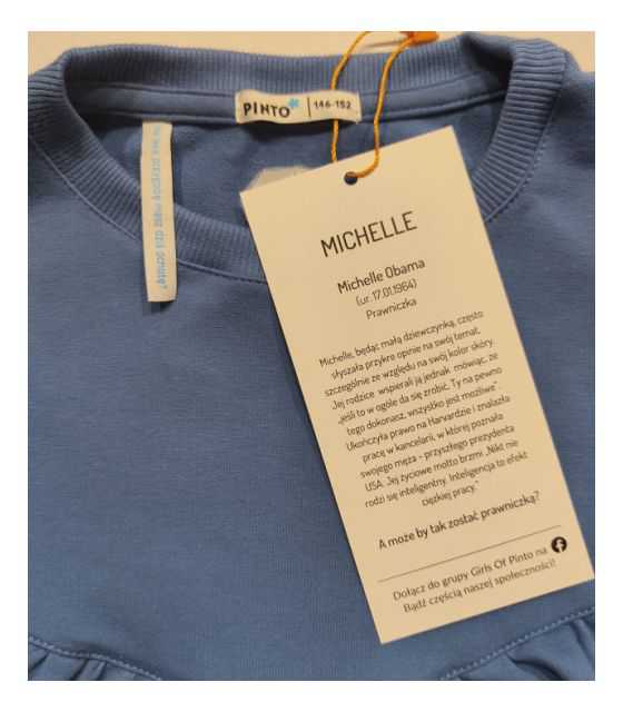 Bluza z falbanką MICHELLE kolor pacyfik