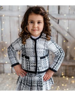 Tweed modny komplet dla dziewczynki 