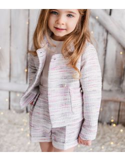 Eleganckie spodenki dla dziewczynki tweed