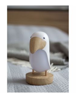 Ptak Lampka z Głośnikiem - Biały