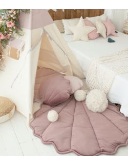 Namiot tipi Pink Mermaid z matą i poduszką