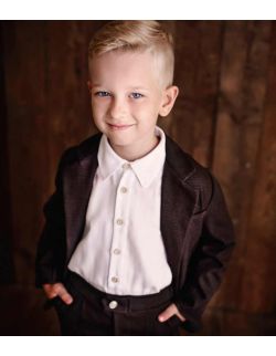Standard brązowy garnitur dla chłopca 