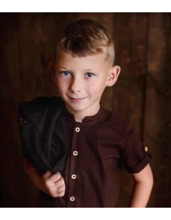 Standard brązowy garnitur dla chłopca 
