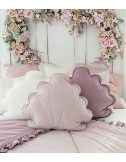 Poduszka muszelka Velvet Pink - Różowa 