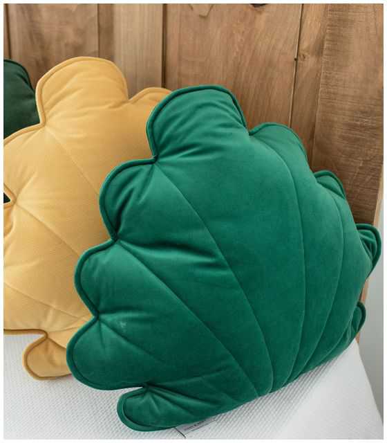 Poduszka muszelka Velvet Green - Zielona