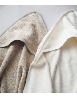 lniany ręcznik frotte z kapturkiem | natural linen