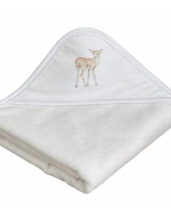 Ręcznik niemowlęcy Premium z kapturkiem Fawn Waniliowy 80x80 cm