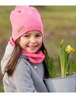 Dziecięca czapka i komin wiosenno jesienna-arbuz.