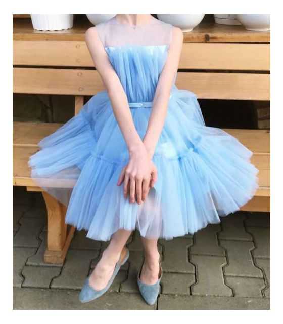 Emily błękitna sukienka dla dziewczynki balowa