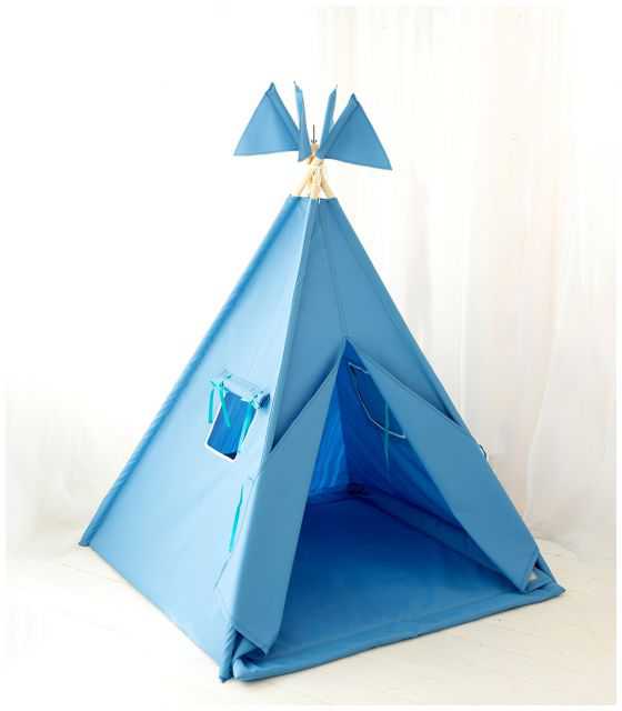 Wodoodporny namiot tipi Garden BLUE z miękką matą 