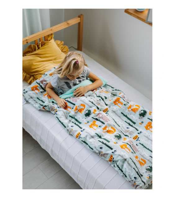 Śpiwór Ocieplany do Spania dla Dzieci (Las Pomarańczowy)