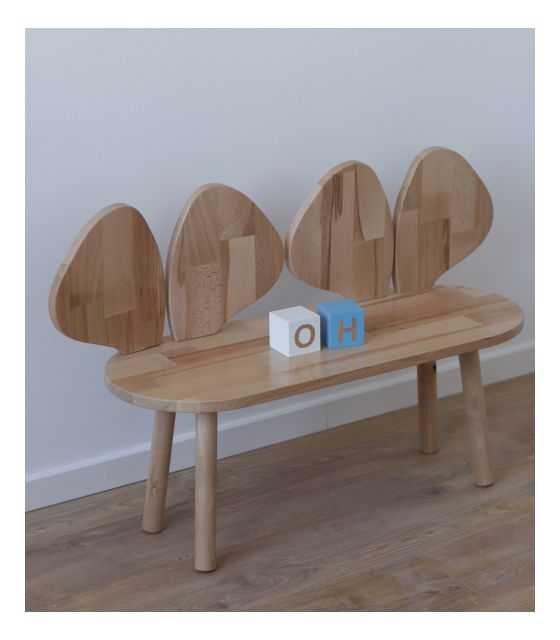 Drewniana ławka dziecięca mysz 