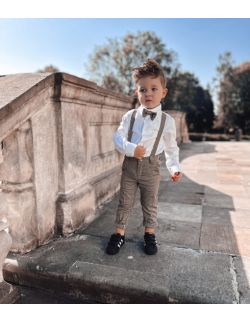 Lux spodnie eleganckie dla chłopca pepitka