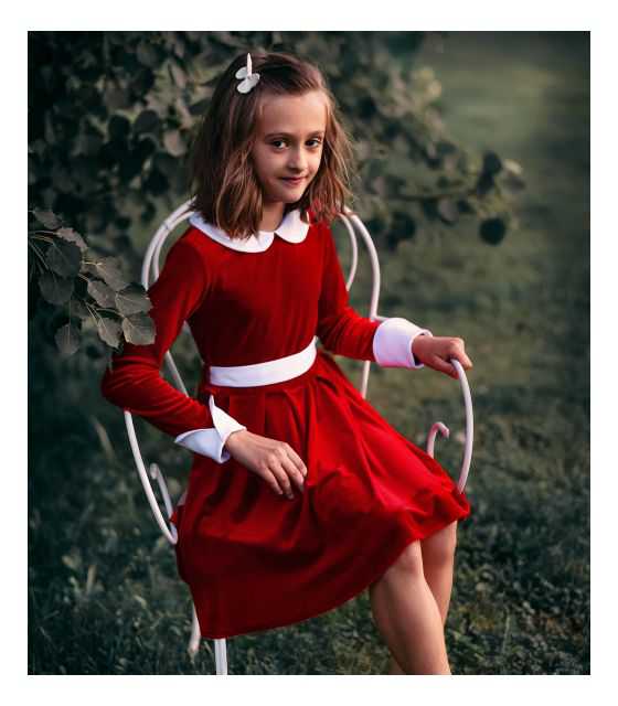 Eliza czerwona sukienka galowa dla dziewczynki 
