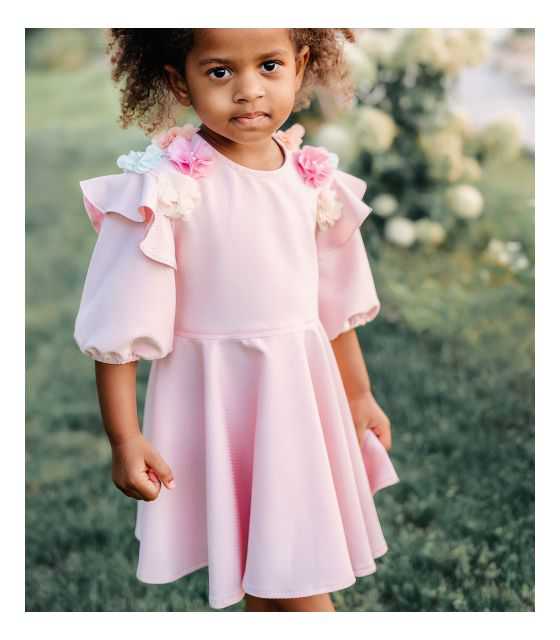 Lilu różowa sukienka balowa dla dziewczynki 