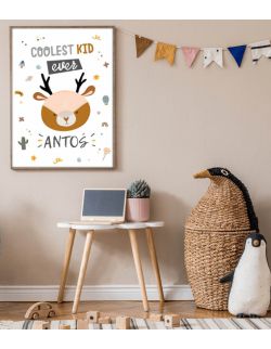 Plakat Coolest kid ever personalizowany A3