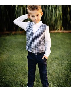 Vincent modny komplet dla chłopca kamizelka-spodnie