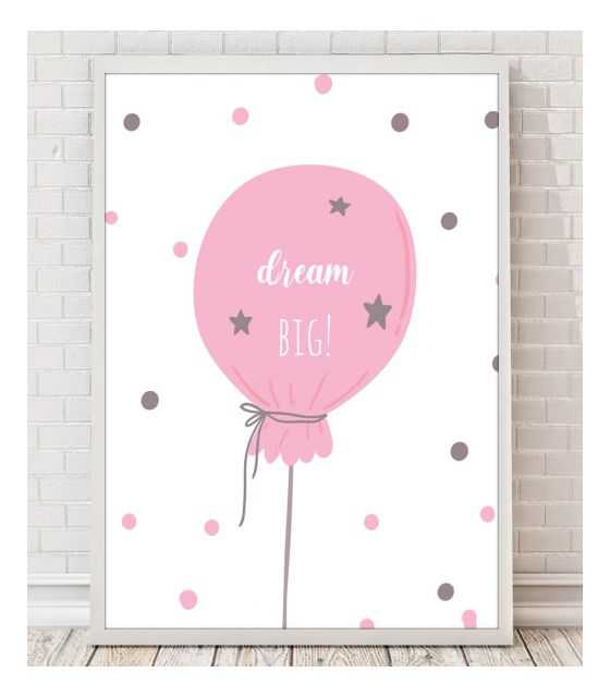 Plakat Balon dream big A3