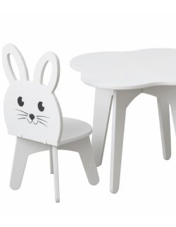 Stolik dziecięcy i dwa krzesełka dla dzieci Kotek i Króliczek