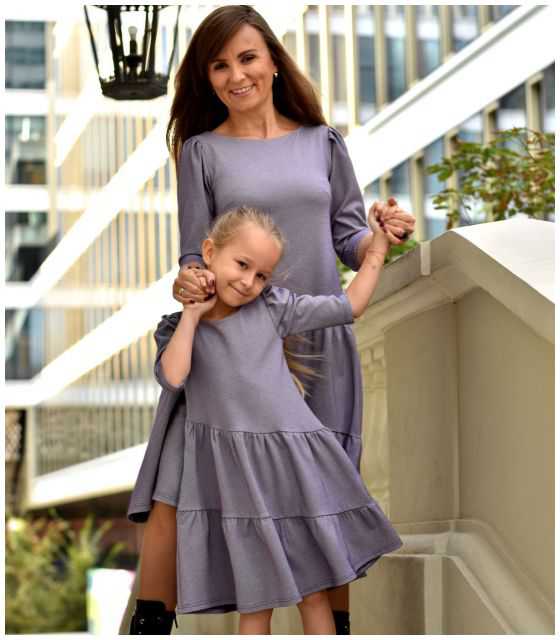 sukienki dla mamy i córki - FRILLS VIOLET