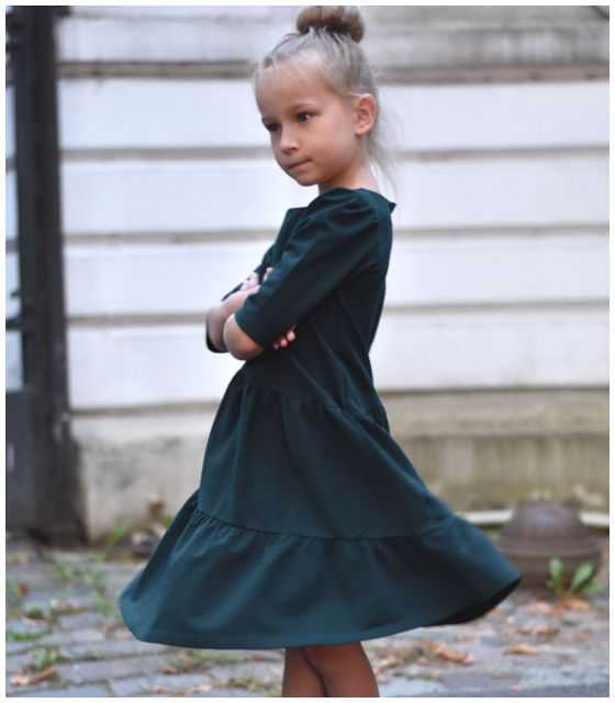 zielona sukienka dla dziewczynki- KOLEKCJA FRILLS COLOURS