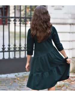 zielona damska sukienka - KOLEKCJA FRILLS COLOURS