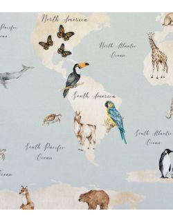 Poduszka antywstrząsowa motylek Mapa świata