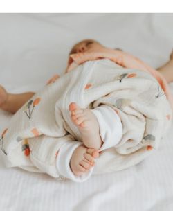 Śpiworek dwustronny piżamka z nogawkami z organicznej BIO bawełny muślin BALOONS, rozmiar S