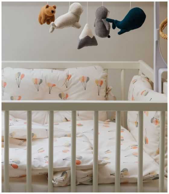  Poszewki na pościel niemowlęcą z BIO bawełny organicznej BALOONS