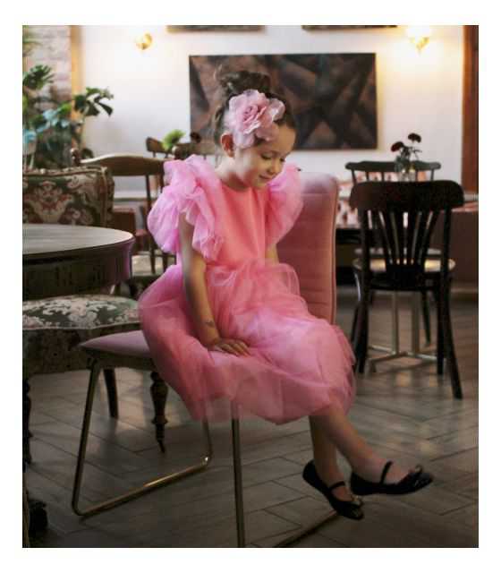 Sukienka z tiulem LILY | różowy