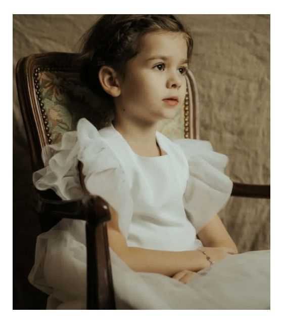 Sukienka z tiulem LILY | biały