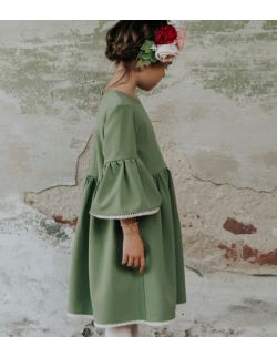 Sukienka z koronką ALICE | zielony